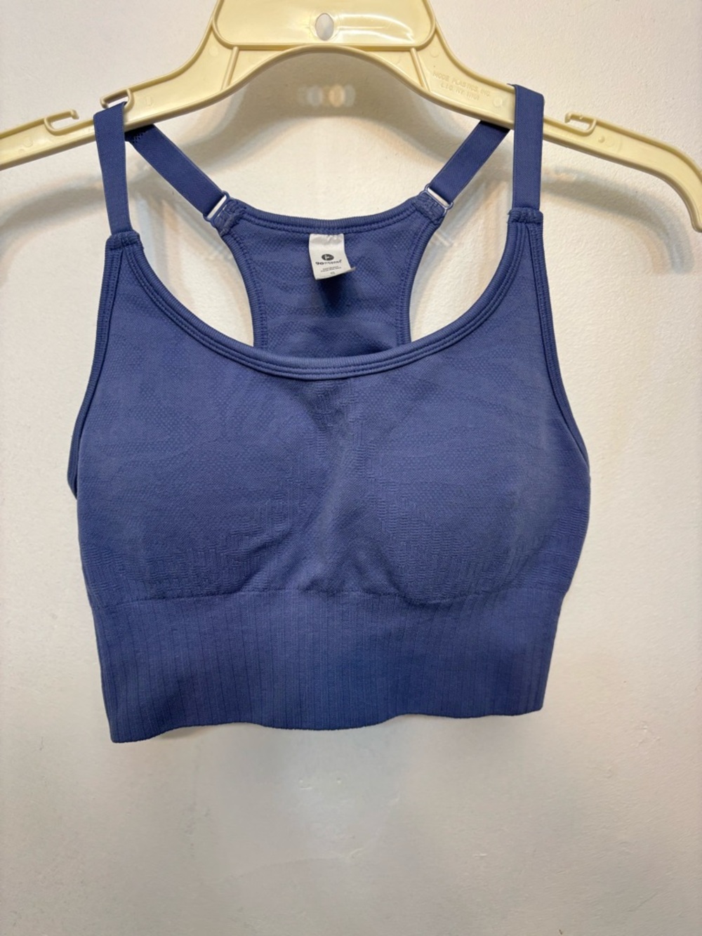 90 Degrees By Reflex Blue Seamless Racerback Sports Bra Womans Size Small NWOT
